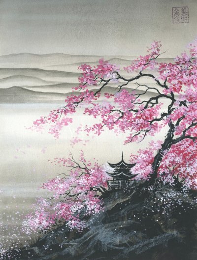 Cherry Blossom Mountain (Irina Garmashova)