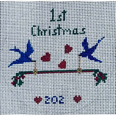 Baby's First Christmas/Blue Birds (Kates Finepoint Designs)