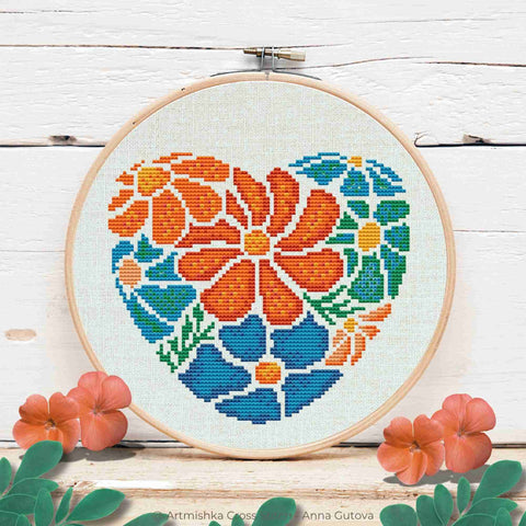 Boho Floral Heart (Artmishka)