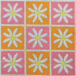 Daisy Pillow/Pink and Orange (Kristine Kingston)