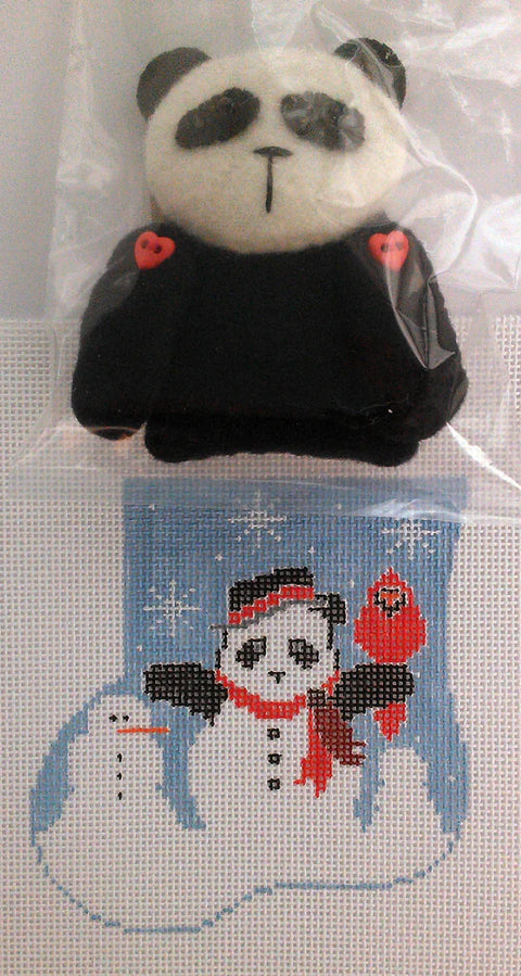 Panda Snowman w/Panda Mini Sock