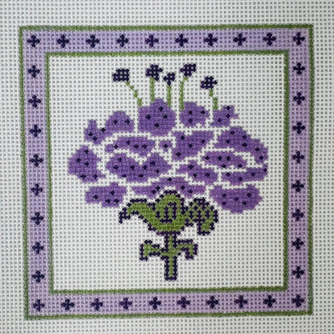 Lavender Peony Coaster (Stitchtent)