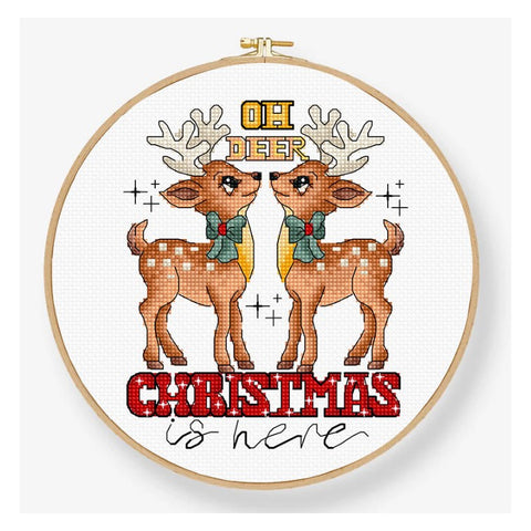 Oh Deer Christmas Is Here (Letistitch)