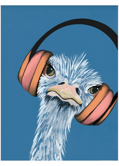 Ostrich Wild (Oasis Needlepoint)