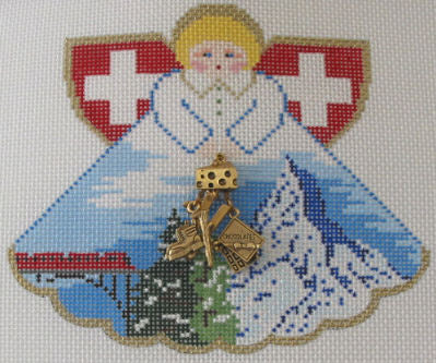 Switzerland Matterhorn Angel w/Charm (Painted Pony Designs)