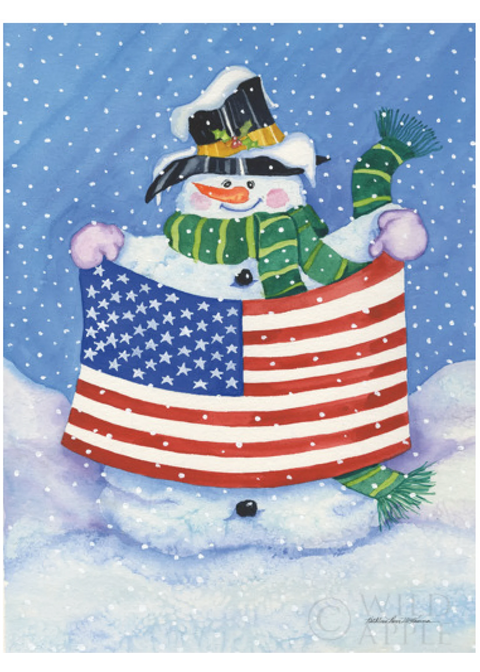 Patriotic Snowman (Oasis Needlepoint)