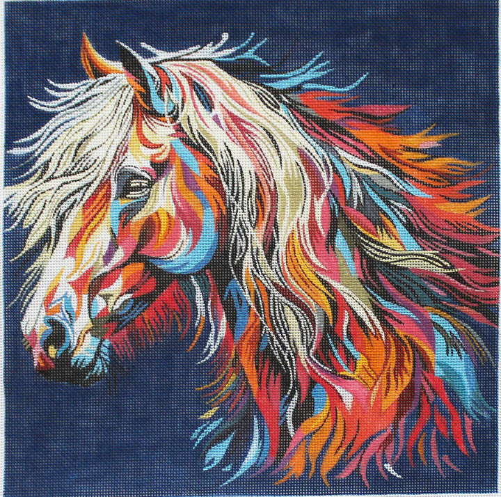 Stallion on Blue (PLD Designs)– Stitch Therapy Needleworks