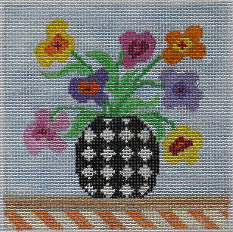 Checkered Vase Square (PLD Designs)