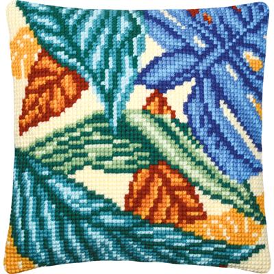 Jungle Leaves Cushion (Vervaco)