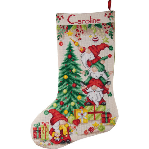 Christmas Gnome Celebration Stocking (Vervaco)