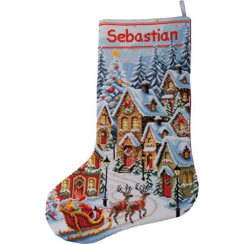 A Village Aglow Stocking (Vervaco)