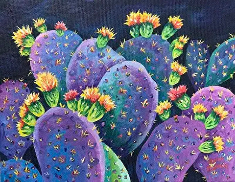 Purple Prickly Pear Cactus 1 (MM Designs)
