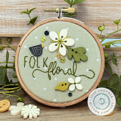 Folk Garden Buttons - Rustic Poppy (JABC)