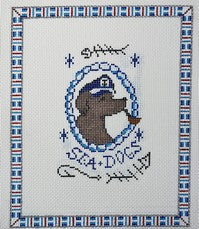 Sea Dogs Pillow (Kates Finepoint Designs)