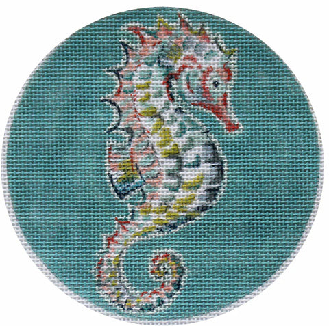 Seahorse on Aqua Ornament (PLD Designs)
