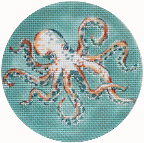 Octopus on Aqua Ornament (PLD Designs)
