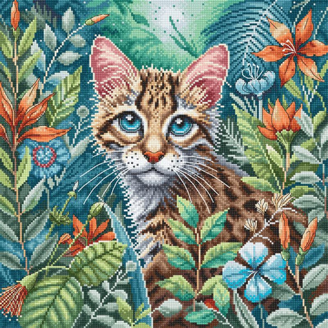 Kitten in Bloom (AVA Stitch)