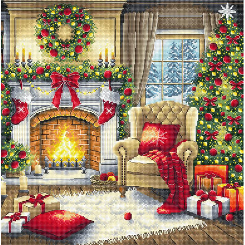 Christmas Eve by the Fireplace (AVA Stitch)