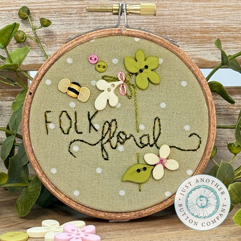 Folk Garden Buttons - Honeysuckle (JABC)