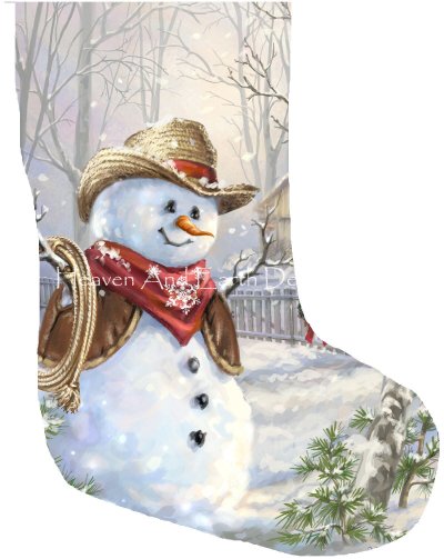 Stocking Cowboy Snowman Flipped - Dona Gelsinger