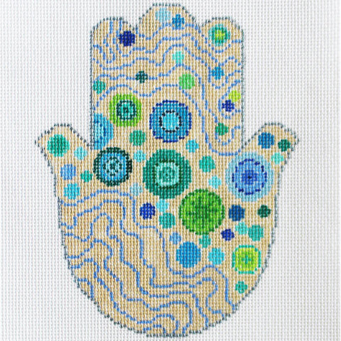 Hamsa Abstract Blue (PDL Designs)