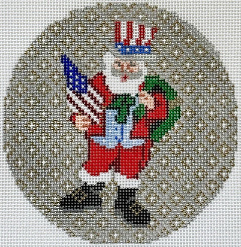 Santa Ornament - American (PLD Designs)