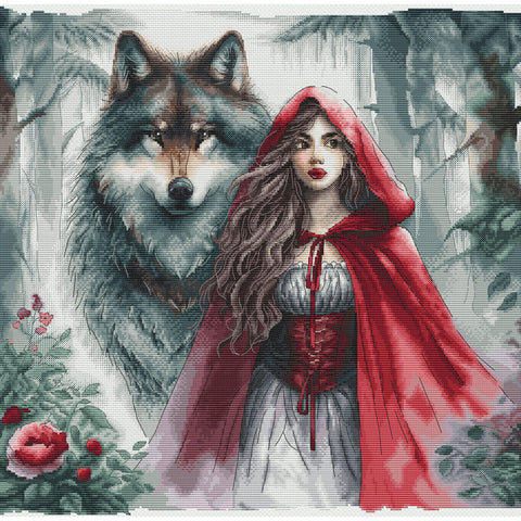 Young Girl and the Guardian Wolf, The (AVA Stitch)