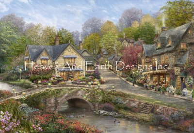 Summer in Cobblestone Village (Thomas Kinkade)