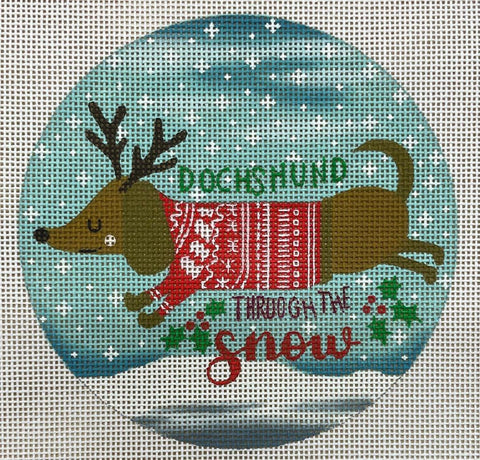 Dachshund Through the Snow (Mindys Needlepoint)