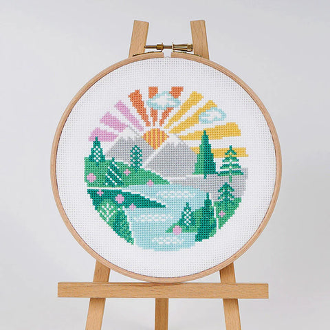 Wandering Peaks (Caterpillar Cross Stitch)