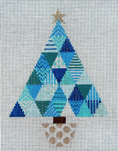 Triangle Hanukkah Tree (JP Needlepoint Designs)