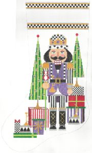 Purple Nutcracker Stocking (Meredith Collection)