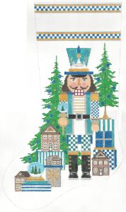 Teal Nutcracker Stocking (Meredith Collection)