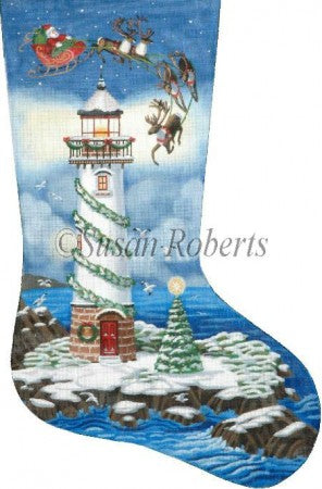 Santa and Lighthouse Stocking