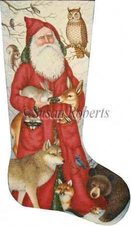 Santa and Woodland Animals Stocking - 18ct