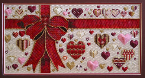 Red Ribbon With Hearts