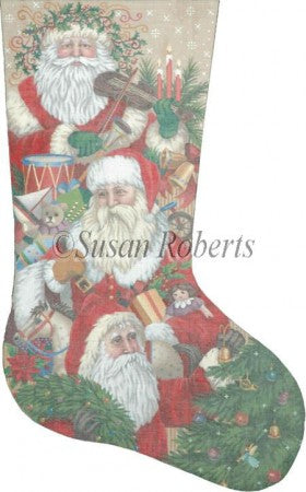 Victorian Parade of Santas Stocking