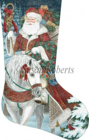 Santa on Horseback Stocking