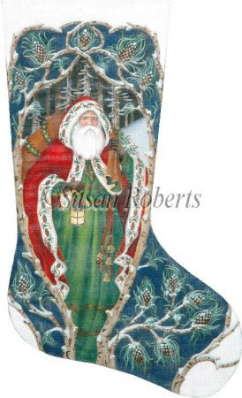 Forest Santa Stocking