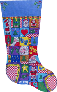 Santa  Patchwork Stocking