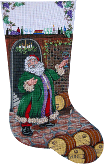 Wine Tasting Santa Stocking