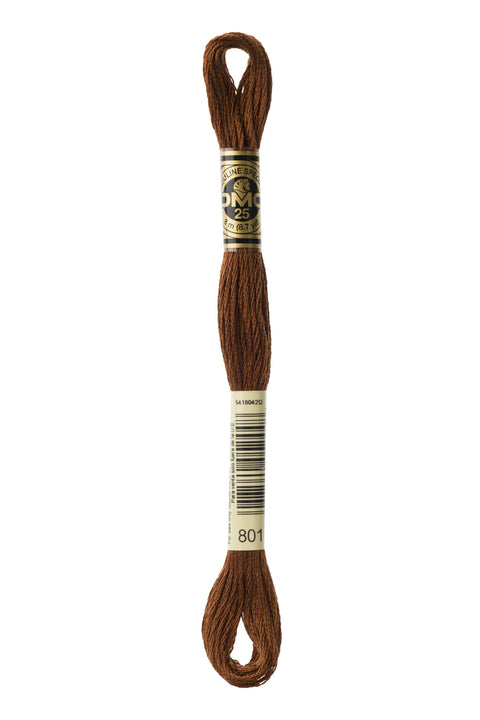 DMC801-Dark Coffee Brown - DMC Floss