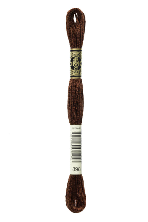 DMC898-Very Dark Coffee Brown - DMC Floss