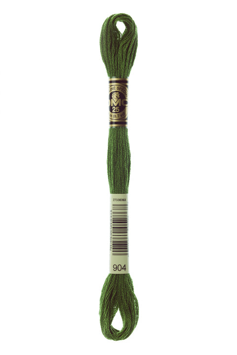 DMC904-Very Dark Parrot Green  - DMC Floss