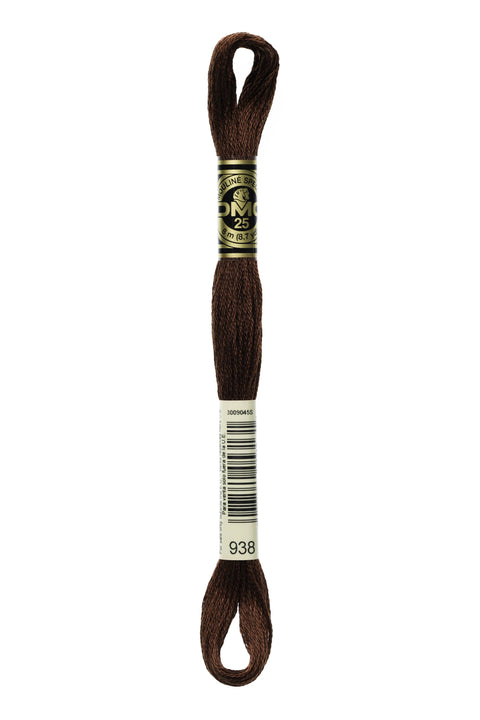 DMC938-Ultra Dark Coffee Brown - DMC Floss
