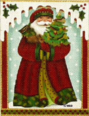 Forest Santa Ornament