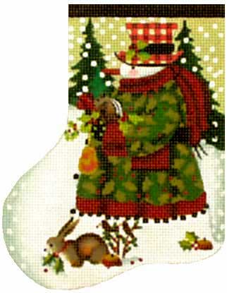Forest Snowman Mini sock