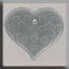 12183 Medium Floral Embossed Heart Matte Crystal - Mill Hill Treasure