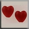 12217 Large Channeled Hearts Ruby - Mill Hill Treasure