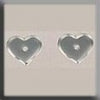 12234 Very Petite Flat Heart Matte Crystal - Mill Hill Treasure